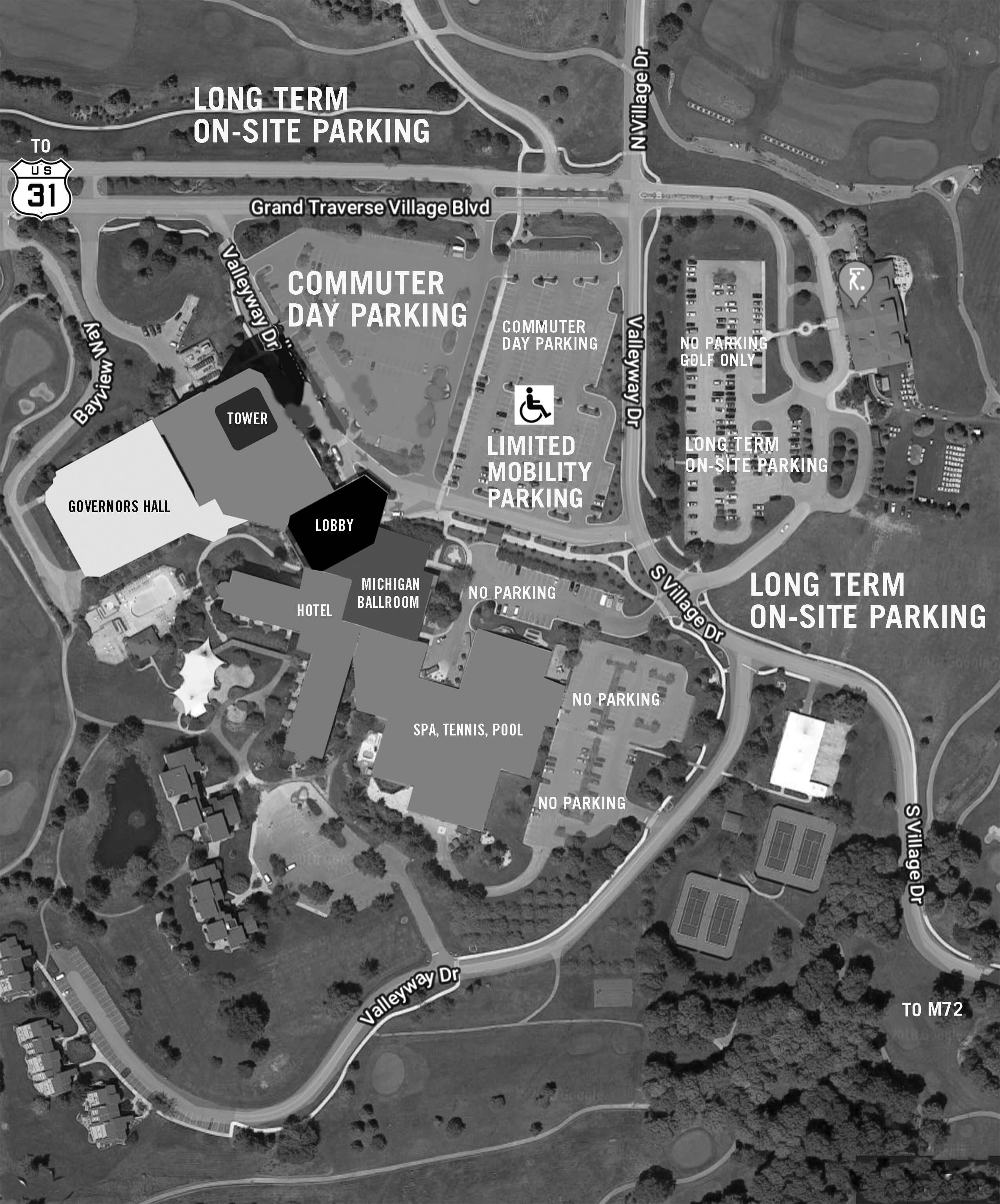 Michigan Stadium Parking Map